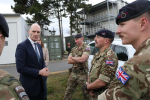 Leo Docherty MP with soldiers
